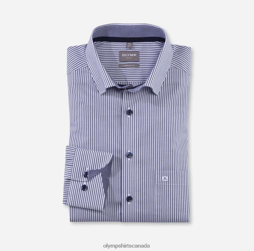 OLYMP Luxor Comfort Fit Business Shirt Under Button-Down Marine H2P42H1516 Clothing