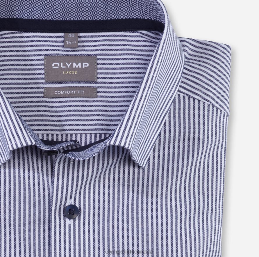 OLYMP Luxor Comfort Fit Business Shirt Under Button-Down Marine H2P42H1516 Clothing