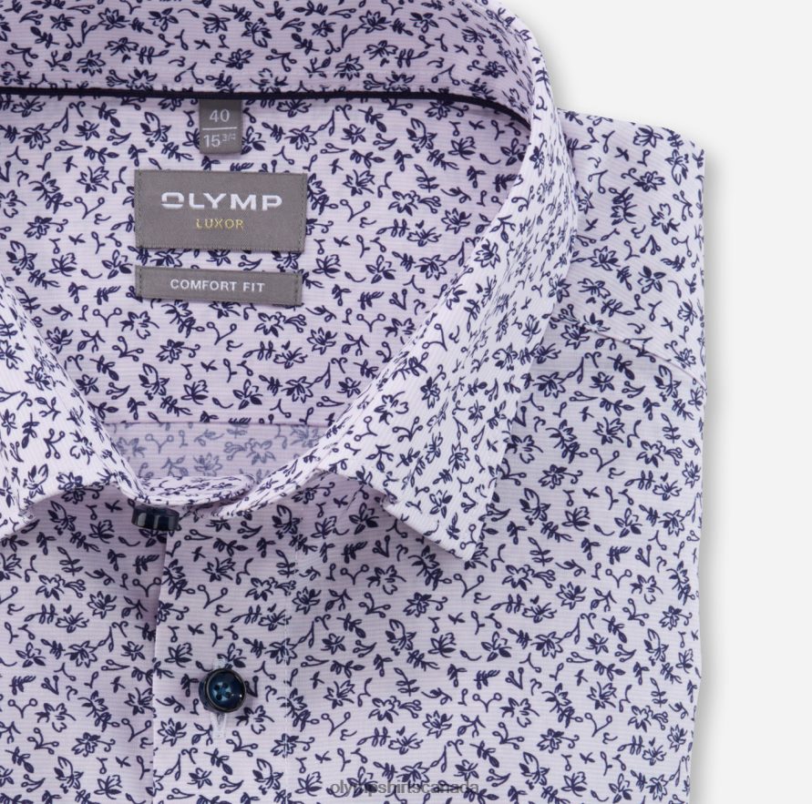 OLYMP Luxor Comfort Fit Business Shirt Under Button-Down Rose H2P42H1529 Clothing