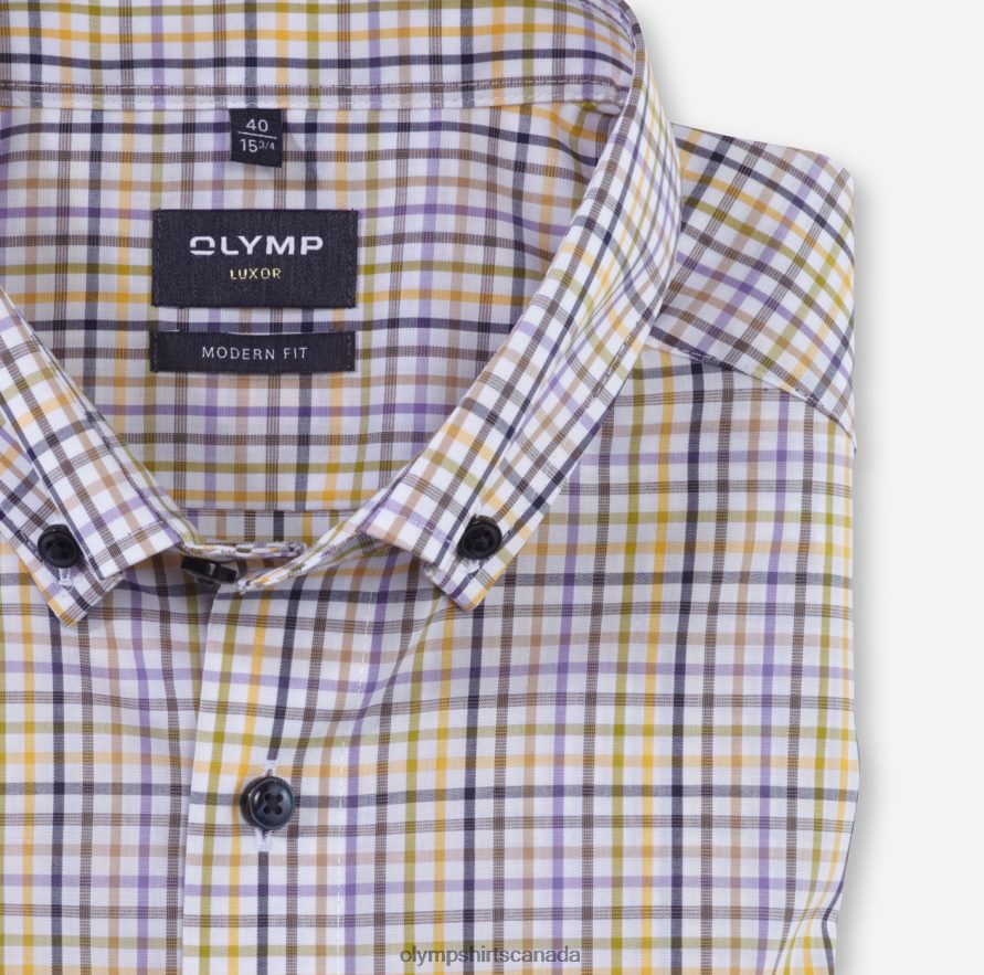 OLYMP Luxor Modern Fit Business Shirt Button-Down Lime H2P42H1045 Clothing