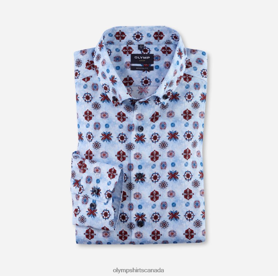 OLYMP Luxor Modern Fit Business Shirt Button-Down Red H2P42H924 Clothing