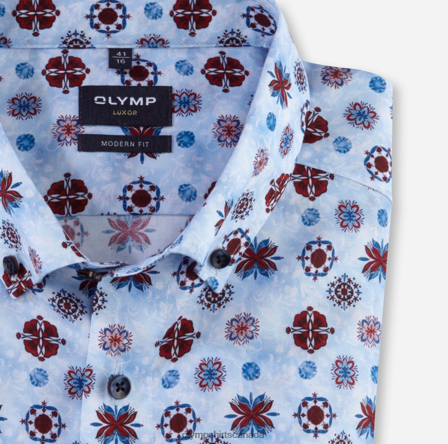 OLYMP Luxor Modern Fit Business Shirt Button-Down Red H2P42H924 Clothing