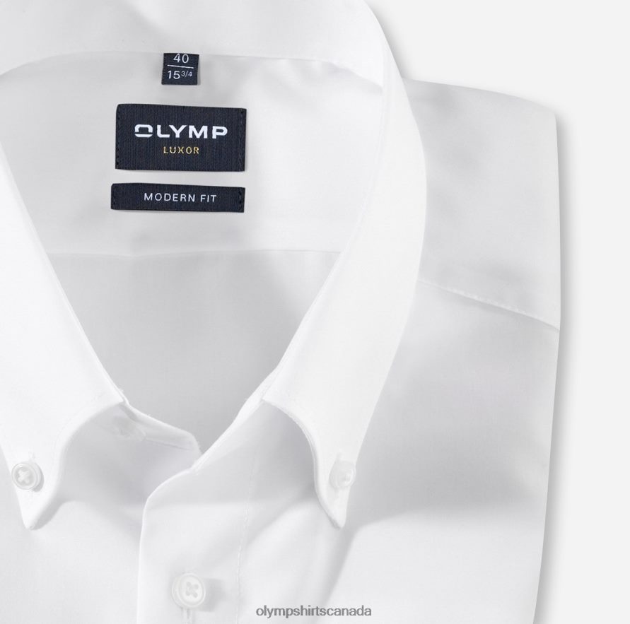 OLYMP Luxor Modern Fit Business Shirt Button-Down White H2P42H1377 Clothing