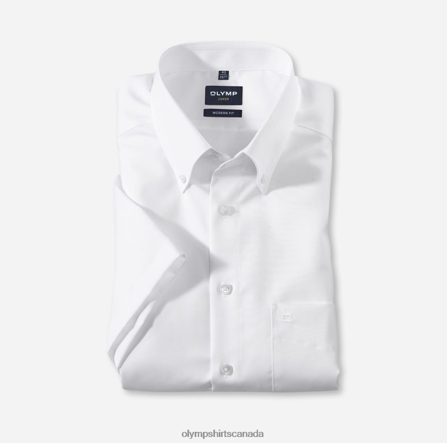 OLYMP Luxor Modern Fit Business Shirt Button-Down White H2P42H1379 Clothing