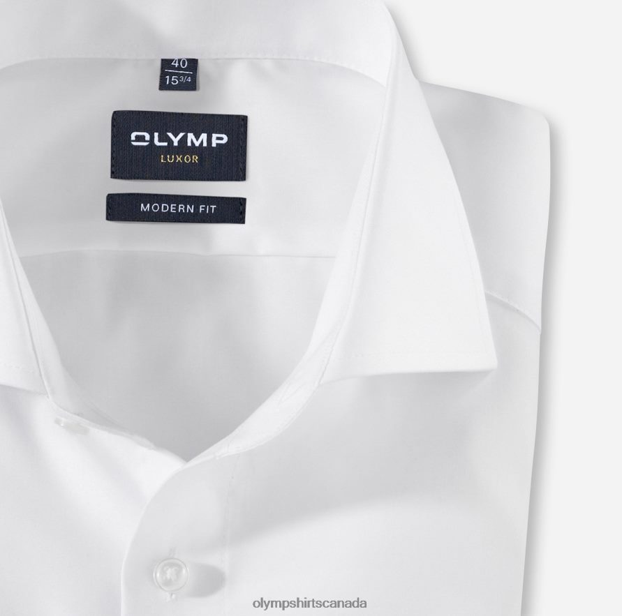 OLYMP Luxor Modern Fit Business Shirt Cutaway Classic White H2P42H1386 Clothing