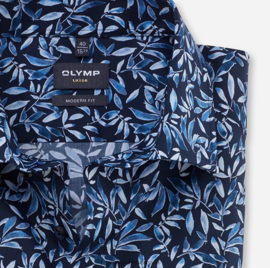 OLYMP Luxor Modern Fit Business Shirt Global Kent Bleu H2P42H1041 Clothing
