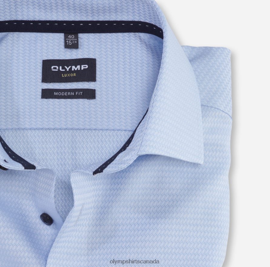 OLYMP Luxor Modern Fit Business Shirt Global Kent Bleu H2P42H1058 Clothing