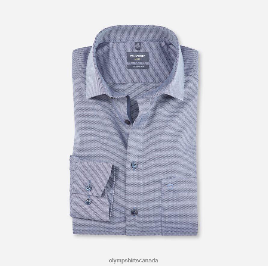 OLYMP Luxor Modern Fit Business Shirt Global Kent Bleu H2P42H1243 Clothing