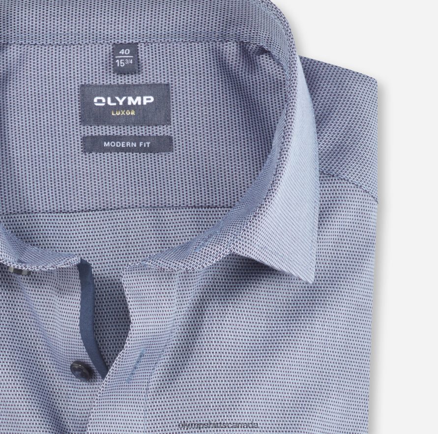 OLYMP Luxor Modern Fit Business Shirt Global Kent Bleu H2P42H1243 Clothing