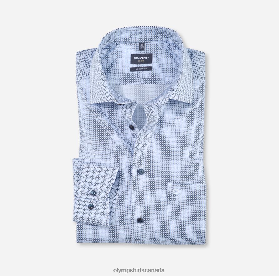 OLYMP Luxor Modern Fit Business Shirt Global Kent Bleu H2P42H1249 Clothing