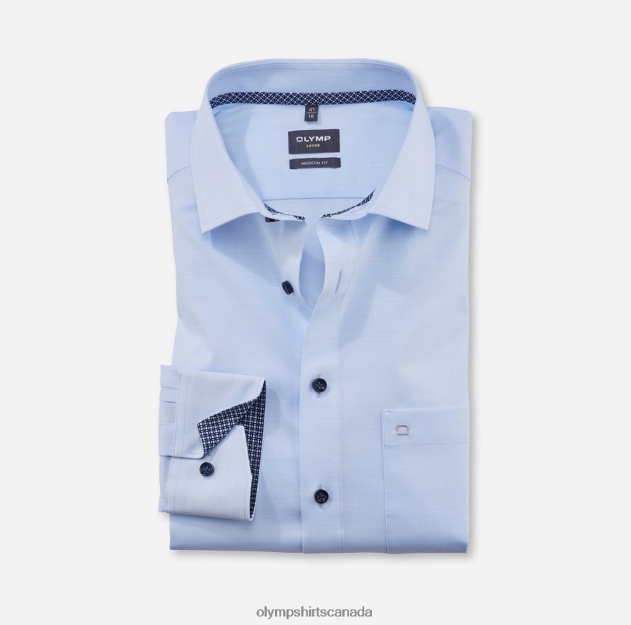 OLYMP Luxor Modern Fit Business Shirt Global Kent Bleu H2P42H1267 Clothing