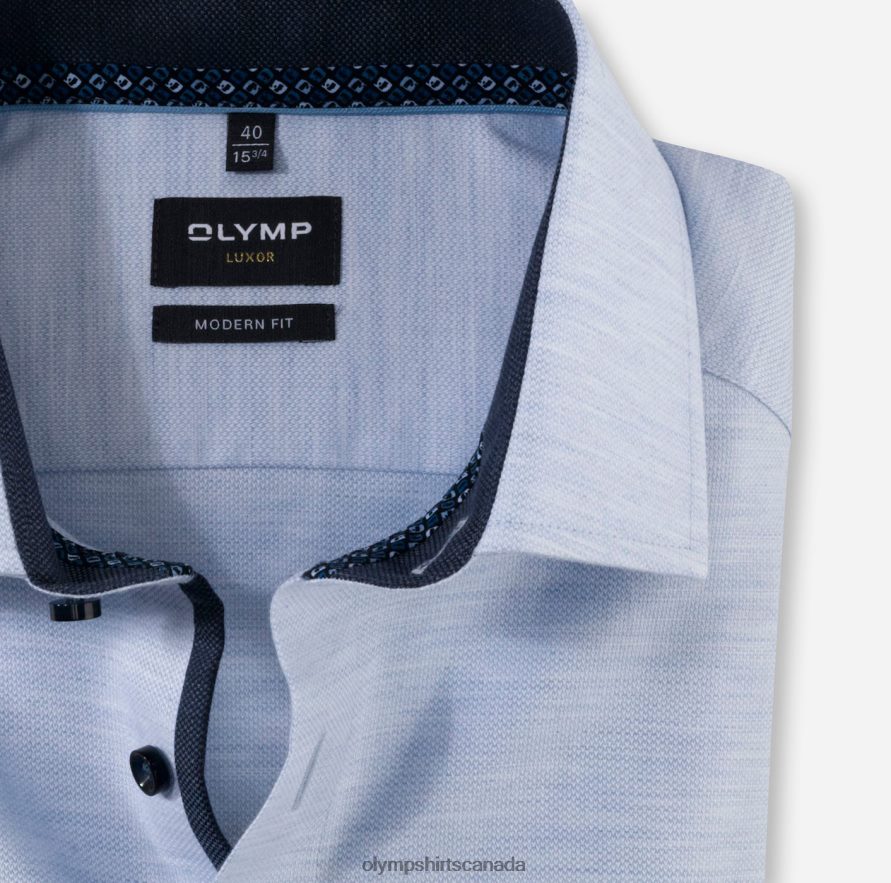 OLYMP Luxor Modern Fit Business Shirt Global Kent Bleu H2P42H1282 Clothing