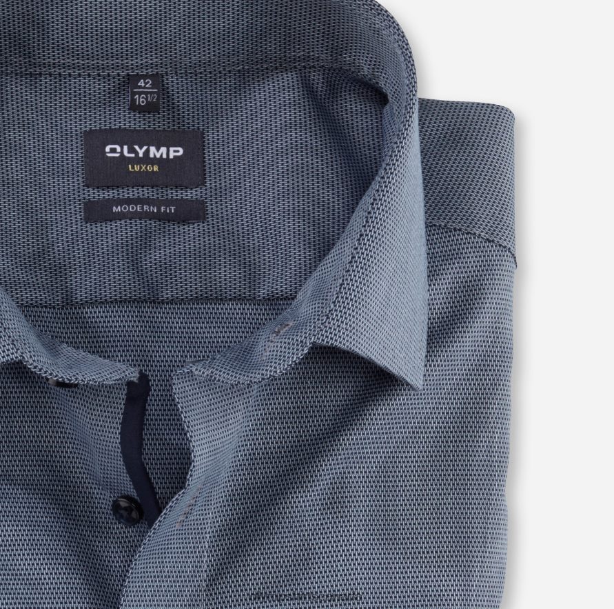 OLYMP Luxor Modern Fit Business Shirt Global Kent Bleu H2P42H945 Clothing