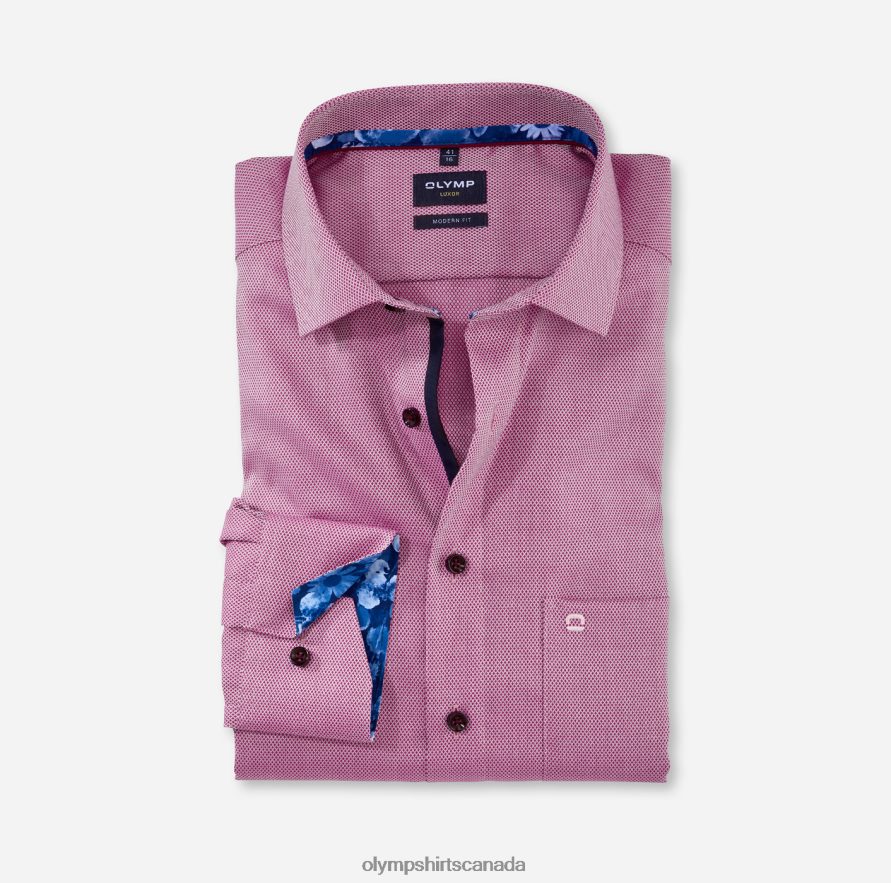 OLYMP Luxor Modern Fit Business Shirt Global Kent Fuchsia H2P42H1255 Clothing