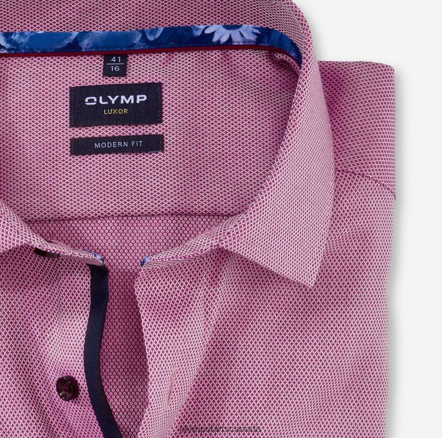 OLYMP Luxor Modern Fit Business Shirt Global Kent Fuchsia H2P42H1255 Clothing