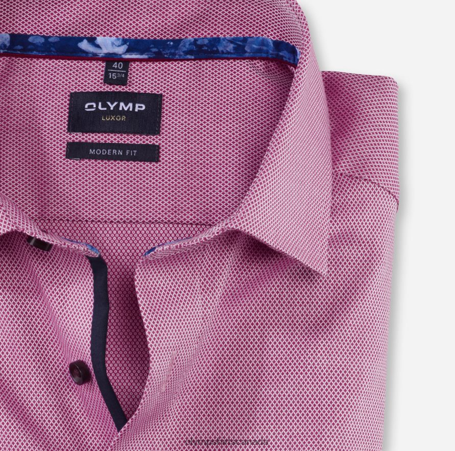 OLYMP Luxor Modern Fit Business Shirt Global Kent Fuchsia H2P42H1323 Clothing