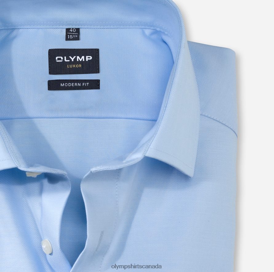 OLYMP Luxor Modern Fit Business Shirt Global Kent Light Blue H2P42H1002 Clothing
