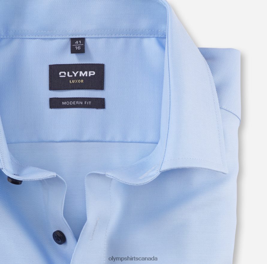 OLYMP Luxor Modern Fit Business Shirt Global Kent Light Blue H2P42H958 Clothing