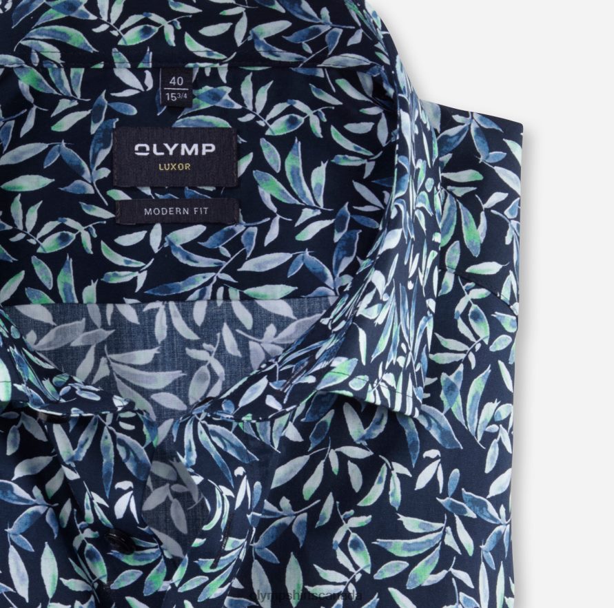 OLYMP Luxor Modern Fit Business Shirt Global Kent Light Green H2P42H1035 Clothing