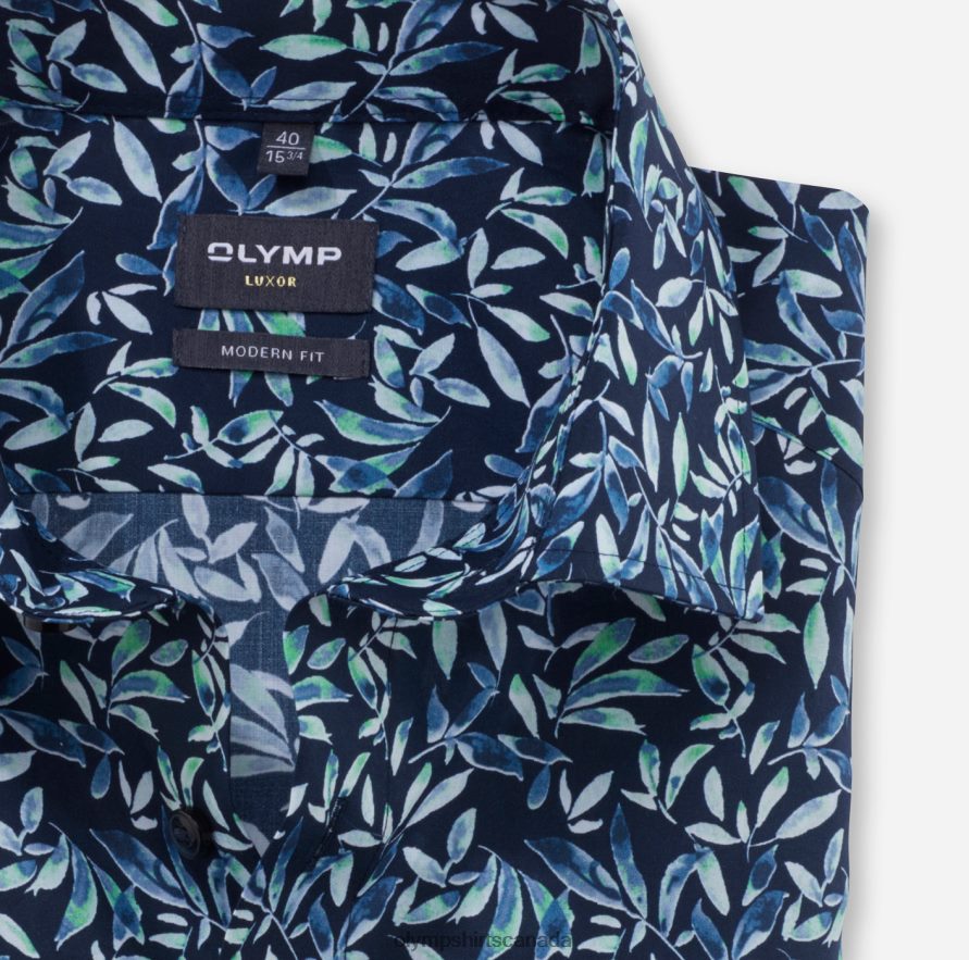 OLYMP Luxor Modern Fit Business Shirt Global Kent Light Green H2P42H1130 Clothing