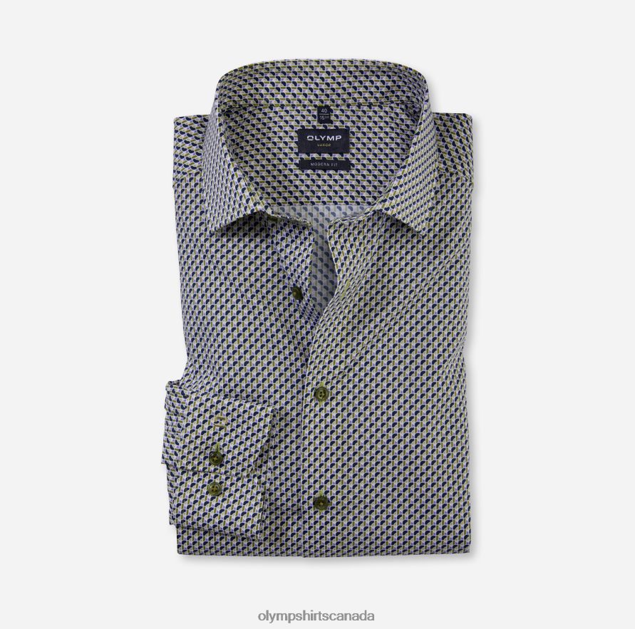 OLYMP Luxor Modern Fit Business Shirt Global Kent Lime H2P42H1062 Clothing