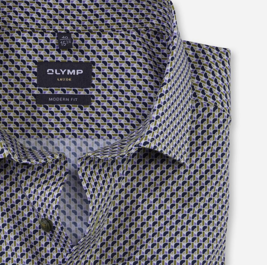 OLYMP Luxor Modern Fit Business Shirt Global Kent Lime H2P42H1088 Clothing