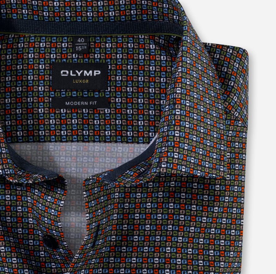 OLYMP Luxor Modern Fit Business Shirt Global Kent Lime H2P42H1142 Clothing