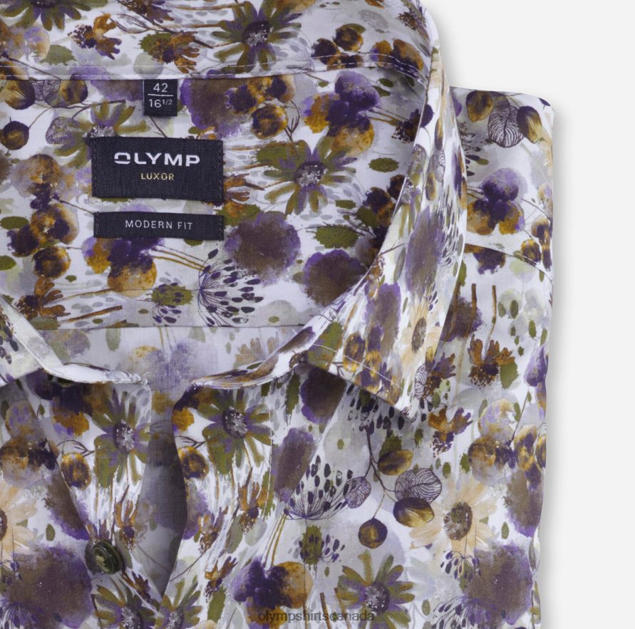 OLYMP Luxor Modern Fit Business Shirt Global Kent Lime H2P42H1154 Clothing