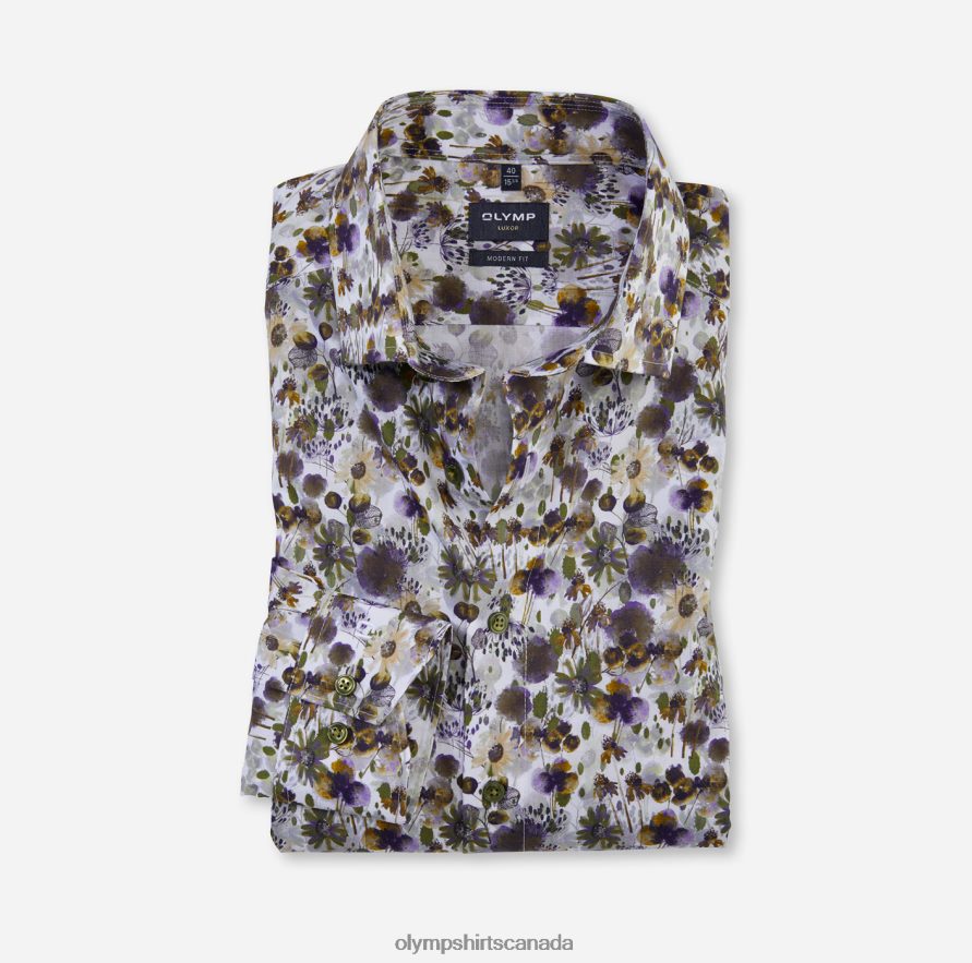 OLYMP Luxor Modern Fit Business Shirt Global Kent Lime H2P42H931 Clothing