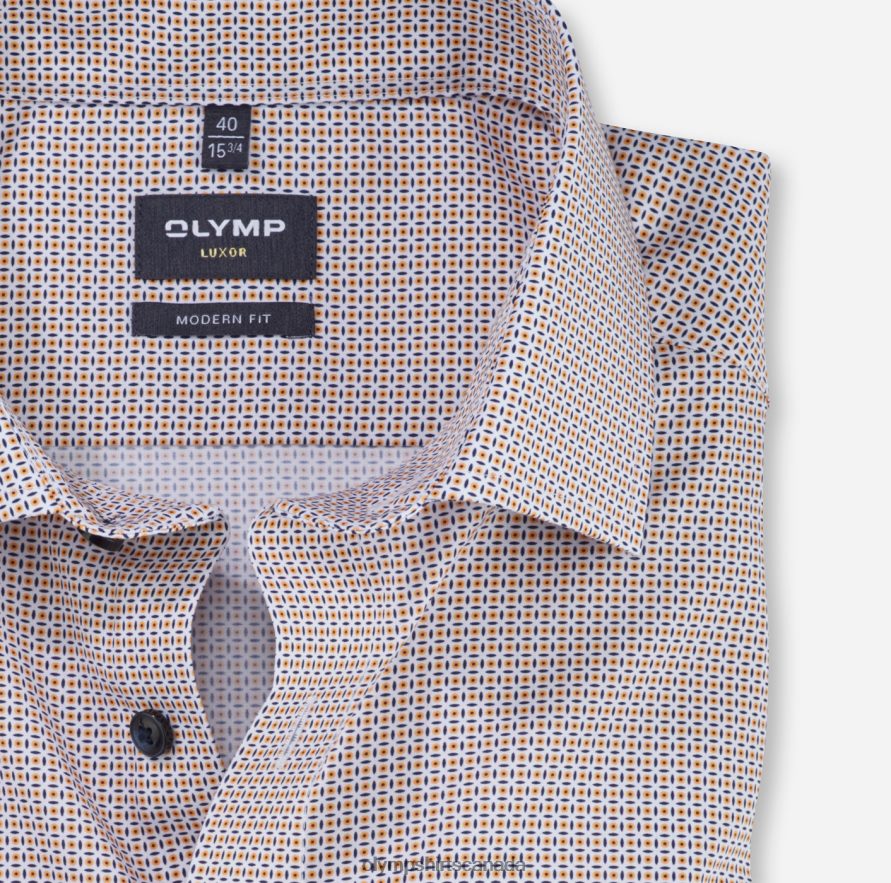 OLYMP Luxor Modern Fit Business Shirt Global Kent Mandarin H2P42H1239 Clothing