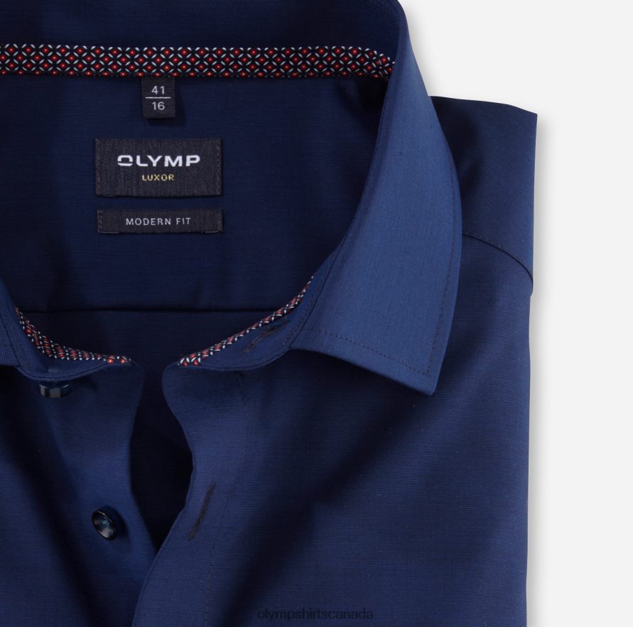 OLYMP Luxor Modern Fit Business Shirt Global Kent Midnight Blue H2P42H1226 Clothing