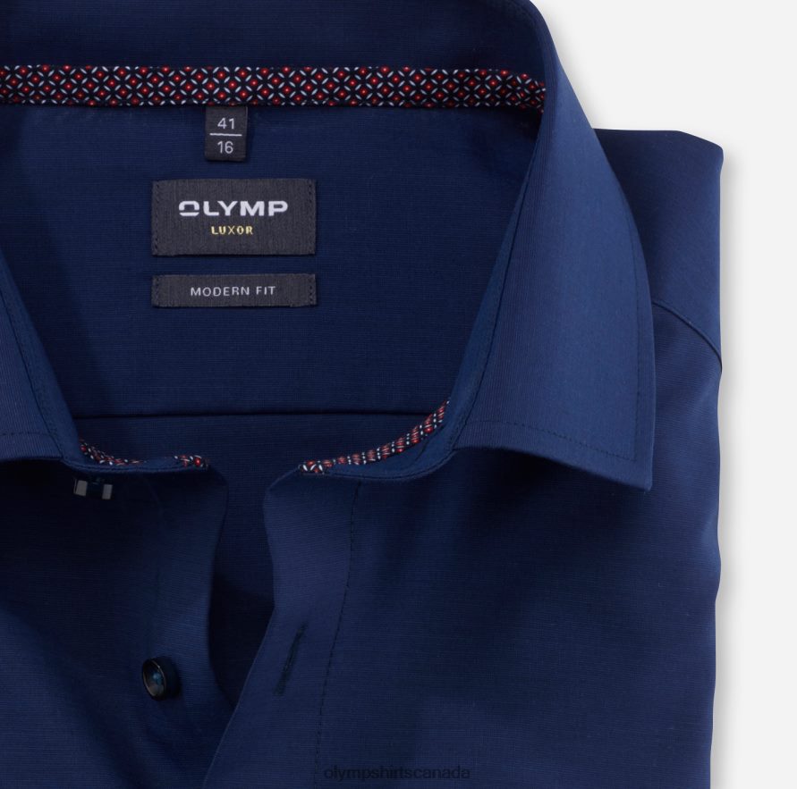 OLYMP Luxor Modern Fit Business Shirt Global Kent Midnight Blue H2P42H1328 Clothing