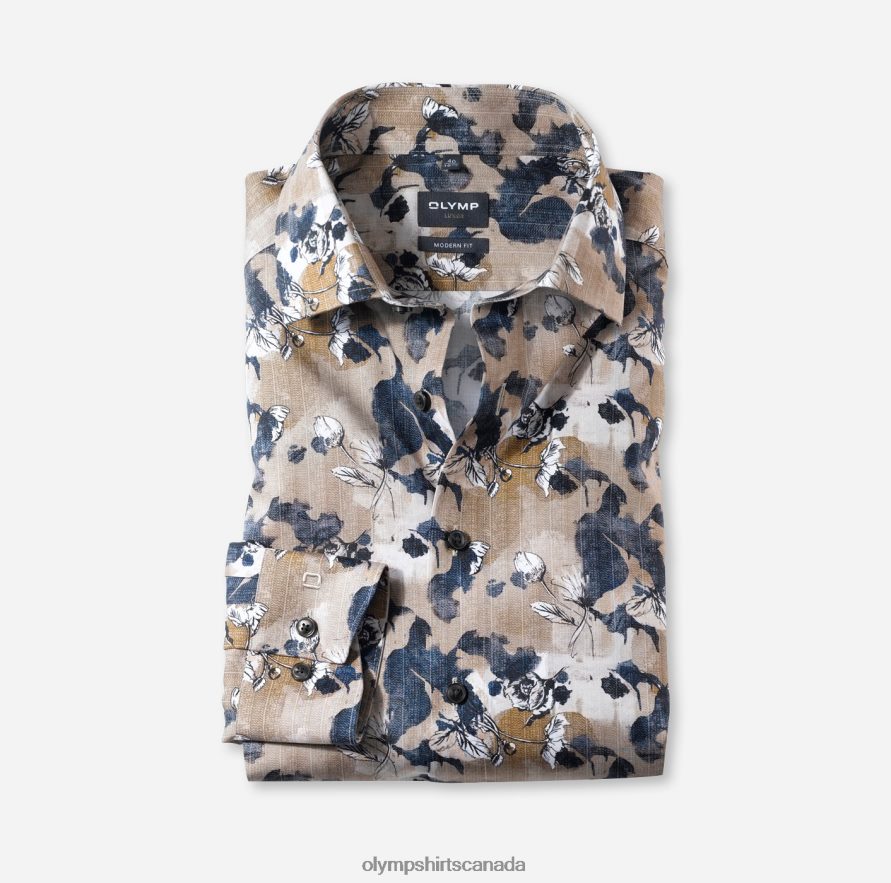 OLYMP Luxor Modern Fit Business Shirt Global Kent Natural H2P42H1195 Clothing