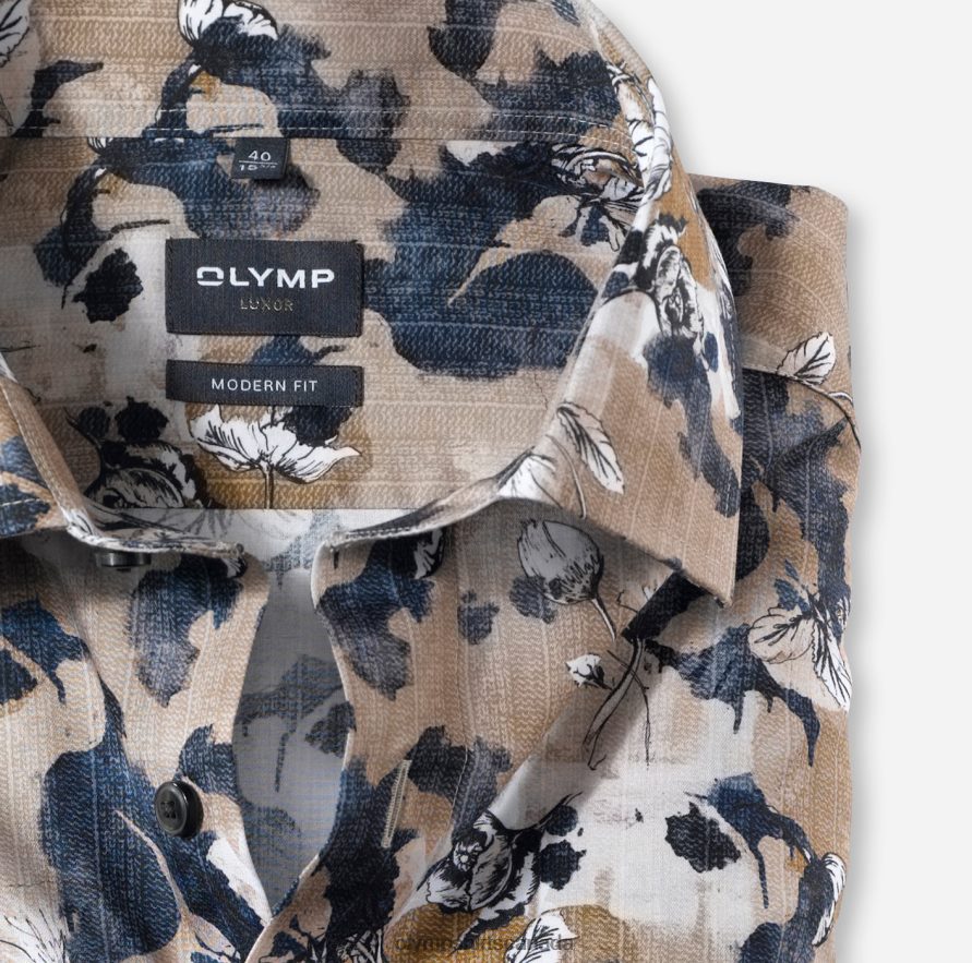 OLYMP Luxor Modern Fit Business Shirt Global Kent Natural H2P42H1195 Clothing