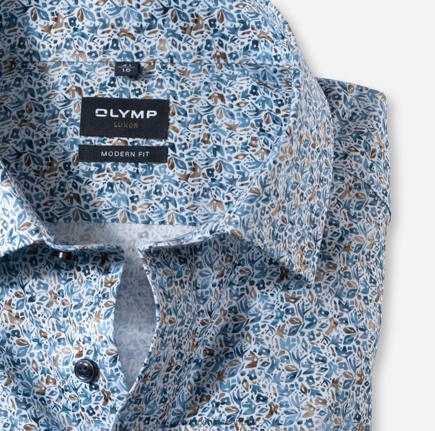 OLYMP Luxor Modern Fit Business Shirt Global Kent Natural H2P42H1289 Clothing