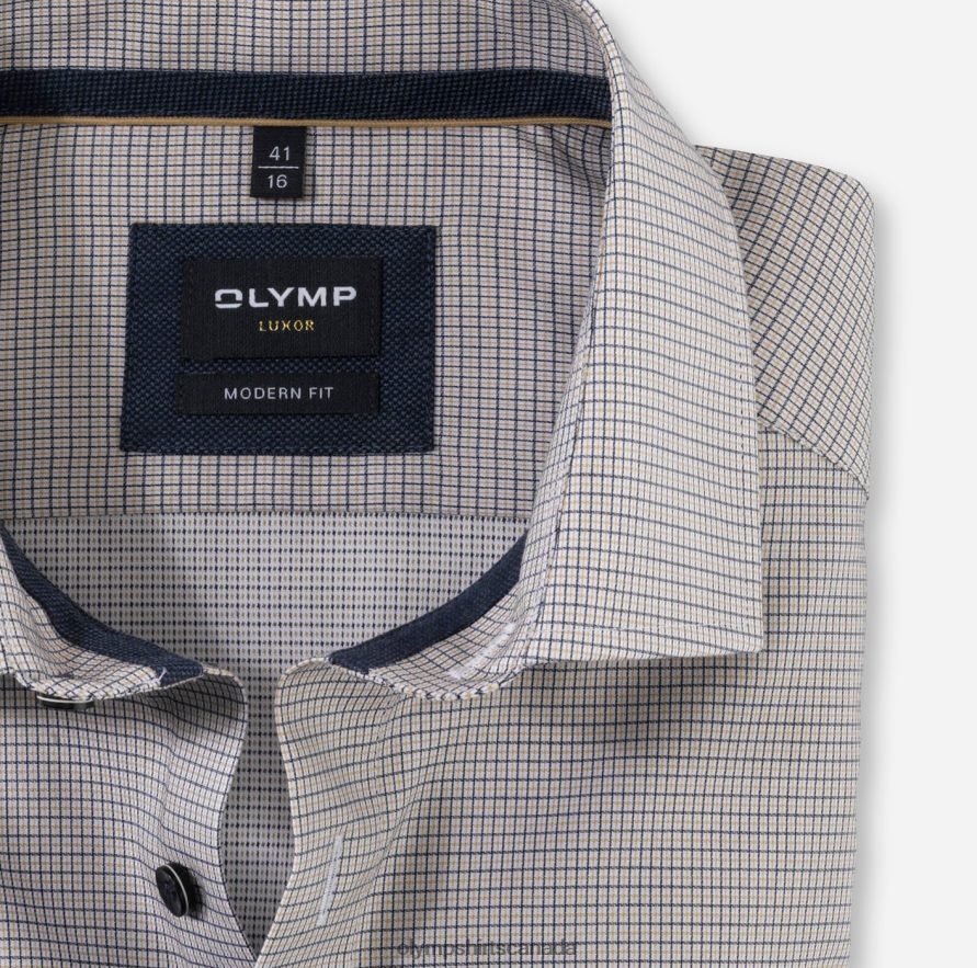 OLYMP Luxor Modern Fit Business Shirt Global Kent Natural H2P42H944 Clothing
