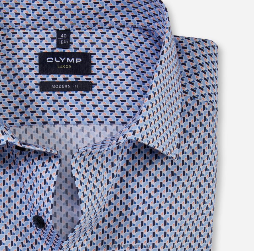 OLYMP Luxor Modern Fit Business Shirt Global Kent Orange H2P42H1192 Clothing