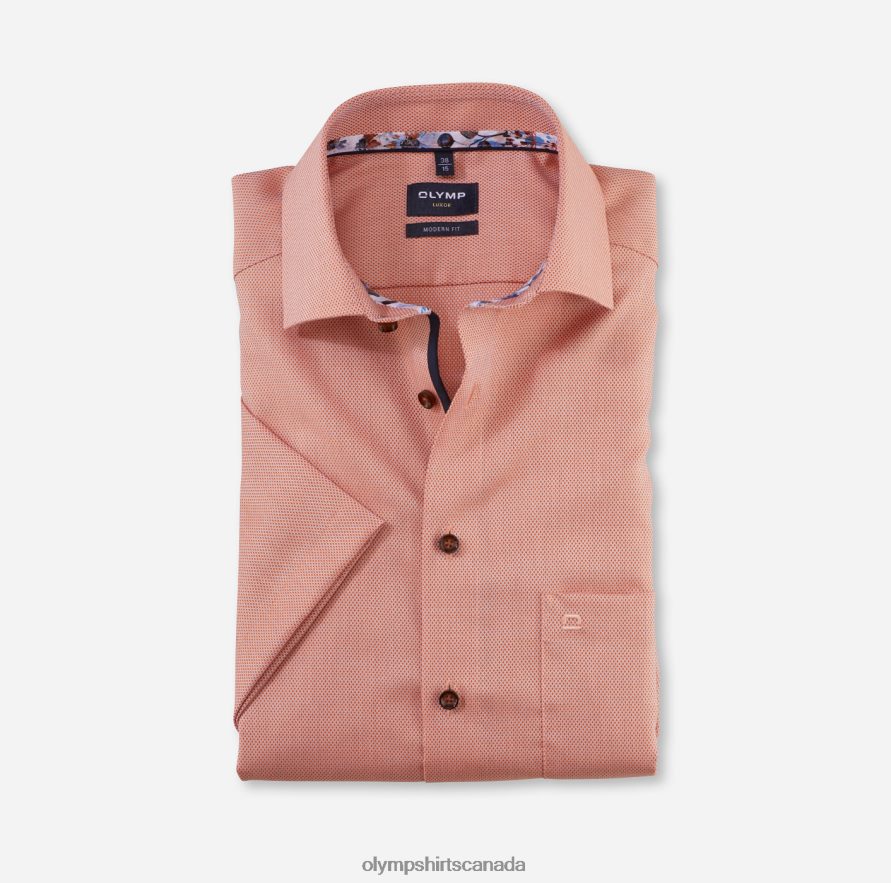 OLYMP Luxor Modern Fit Business Shirt Global Kent Orange H2P42H952 Clothing