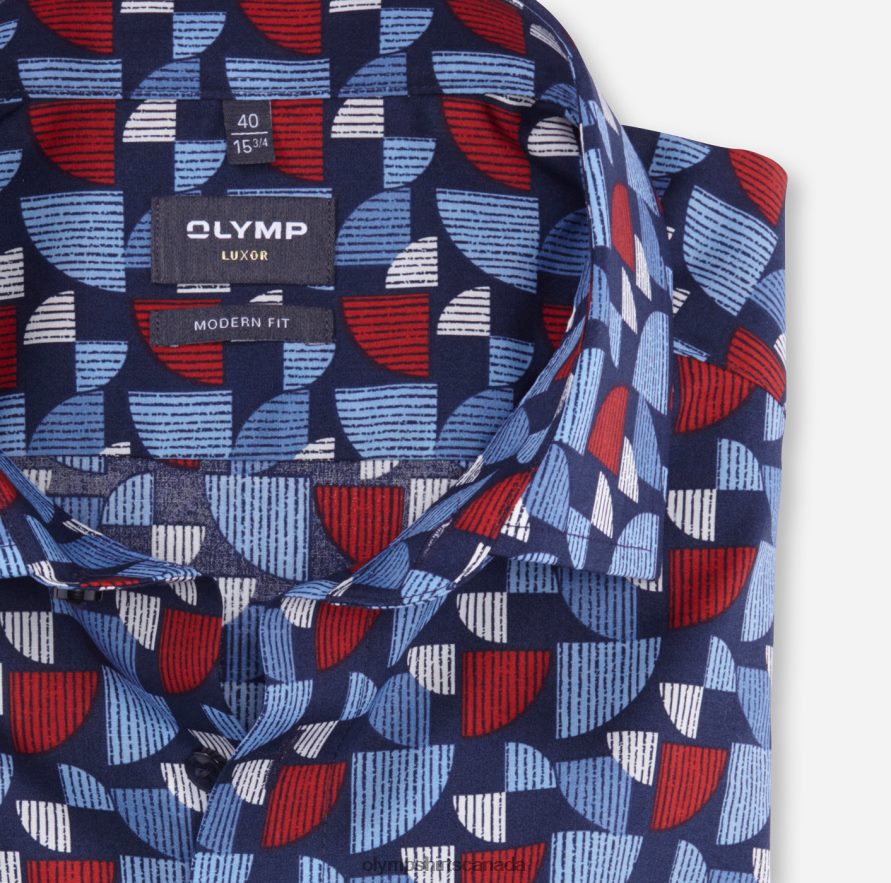 OLYMP Luxor Modern Fit Business Shirt Global Kent Red H2P42H1014 Clothing