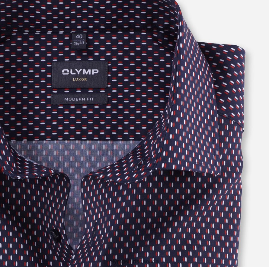 OLYMP Luxor Modern Fit Business Shirt Global Kent Red H2P42H1021 Clothing