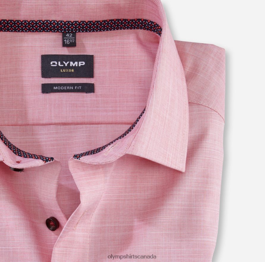 OLYMP Luxor Modern Fit Business Shirt Global Kent Red H2P42H1223 Clothing