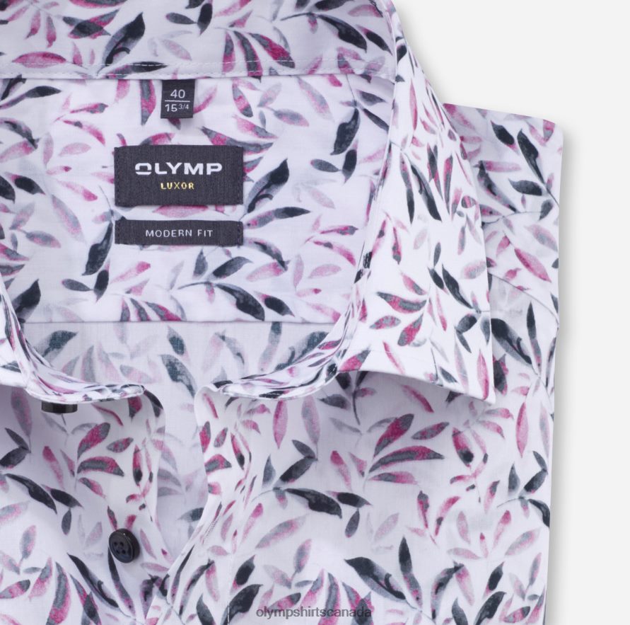 OLYMP Luxor Modern Fit Business Shirt Global Kent Rose H2P42H1291 Clothing