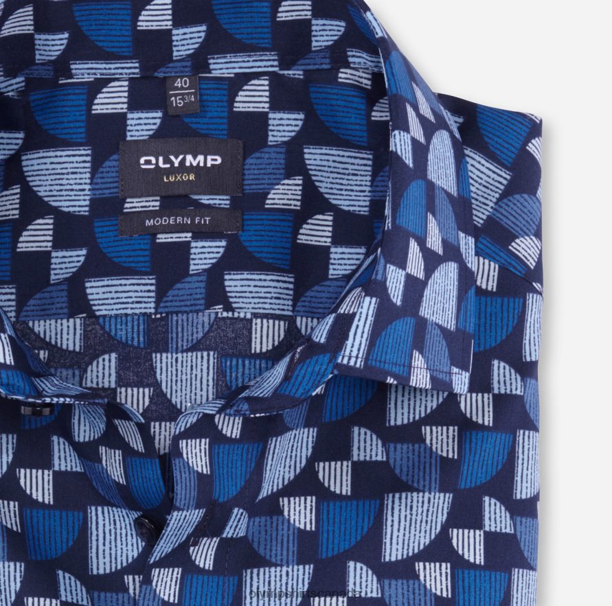 OLYMP Luxor Modern Fit Business Shirt Global Kent Royal H2P42H1055 Clothing