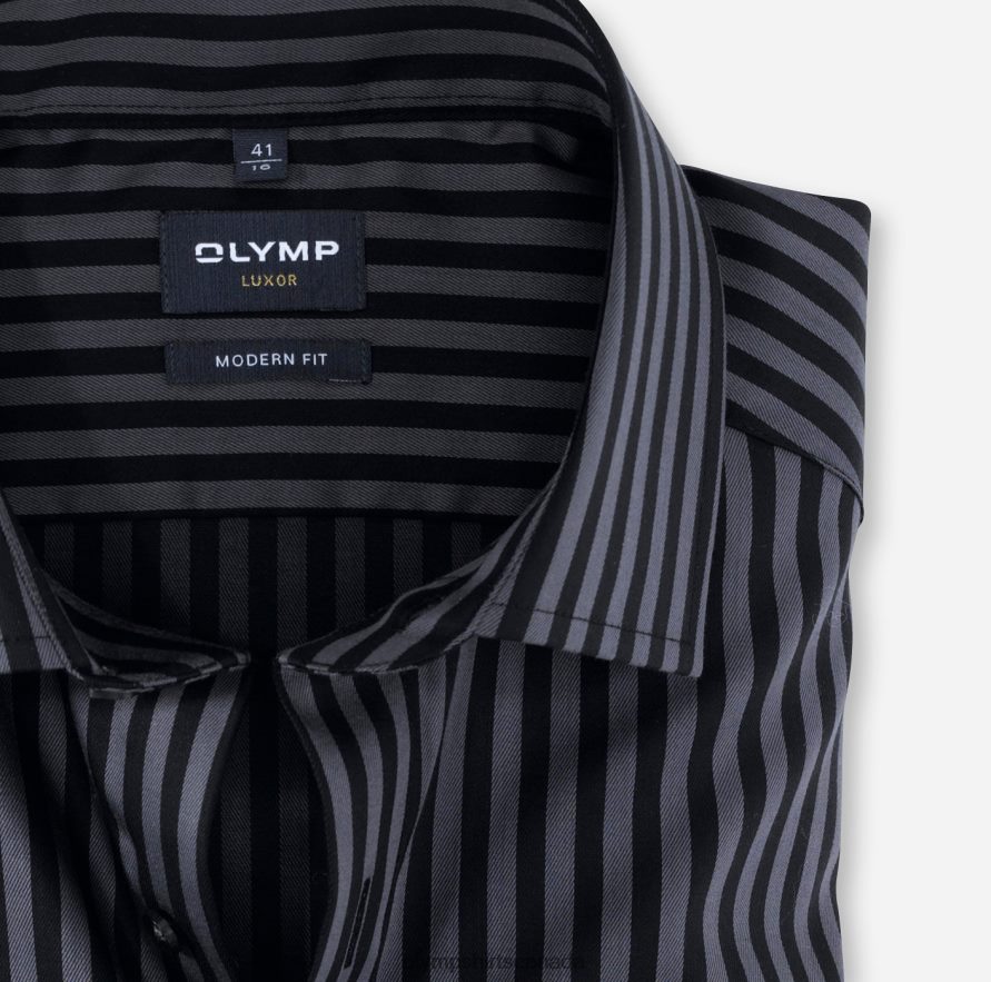 OLYMP Luxor Modern Fit Business Shirt Global Kent Silver Grey H2P42H1363 Clothing