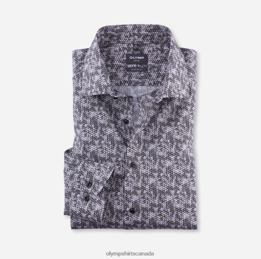 OLYMP Luxor Modern Fit Business Shirt Global Kent Taupe H2P42H1019 Clothing