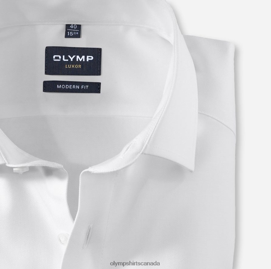 OLYMP Luxor Modern Fit Business Shirt Global Kent White H2P42H1081 Clothing