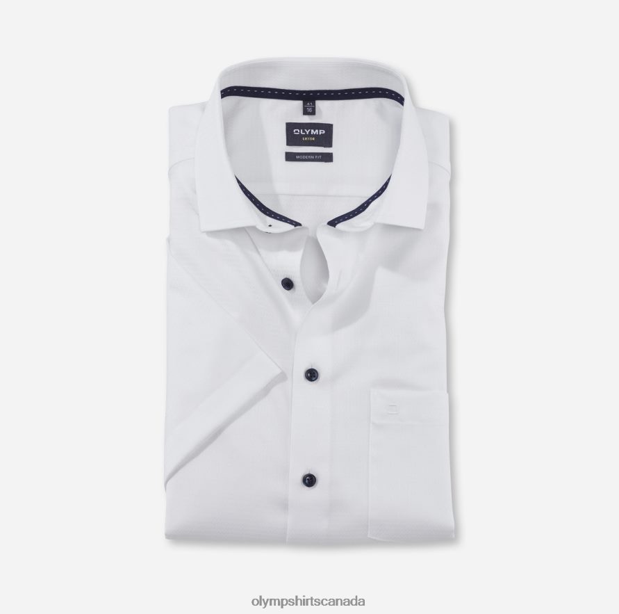 OLYMP Luxor Modern Fit Business Shirt Global Kent White H2P42H920 Clothing