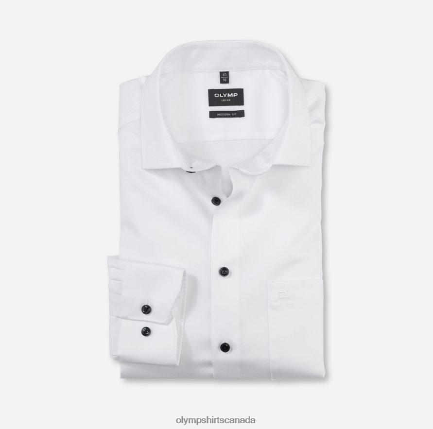 OLYMP Luxor Modern Fit Business Shirt Global Kent White H2P42H954 Clothing