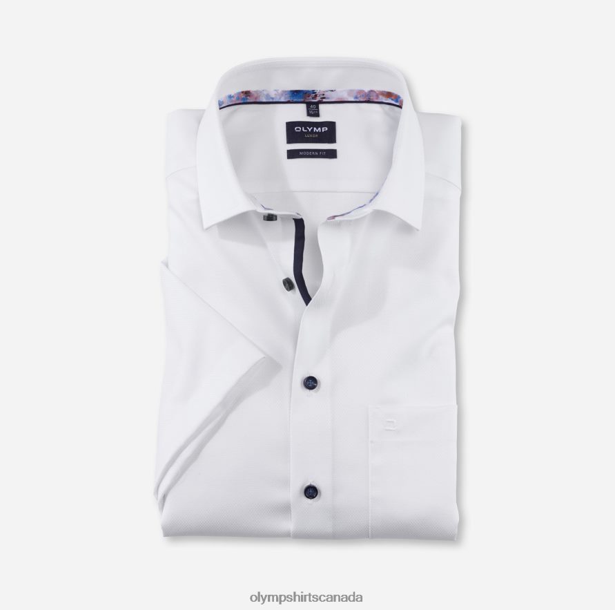 OLYMP Luxor Modern Fit Business Shirt Global Kent White H2P42H973 Clothing