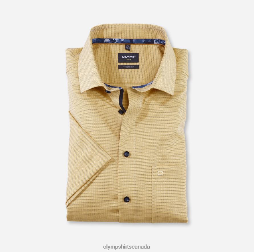 OLYMP Luxor Modern Fit Business Shirt Global Kent Yellow H2P42H1172 Clothing